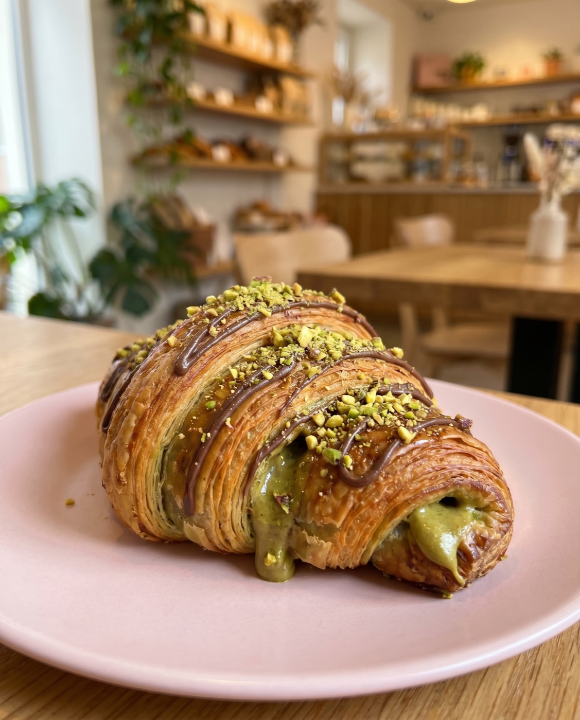 Pistachio Croissant, freshly made